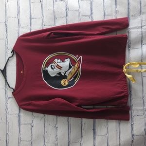 FSU Florida State Seminoles Long Sleeve Women's Top T Shirt Size Small